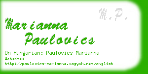 marianna paulovics business card